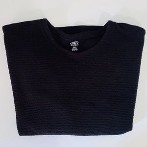 Women’s Black Athletic Work Top: Size M